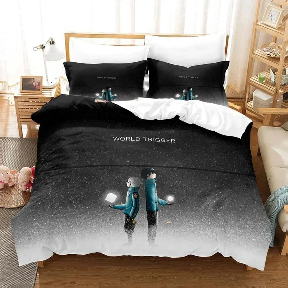 Star 3D Print Anime World Trigger Printed Bedding Set