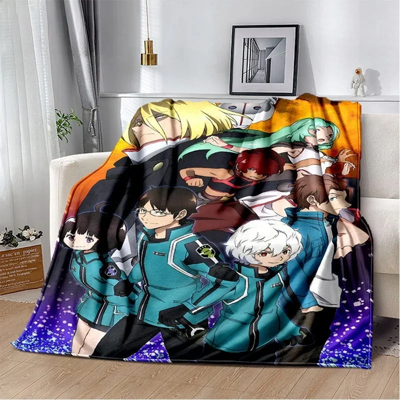 All Characters Anime World Trigger Cartoon Soft Blanket
