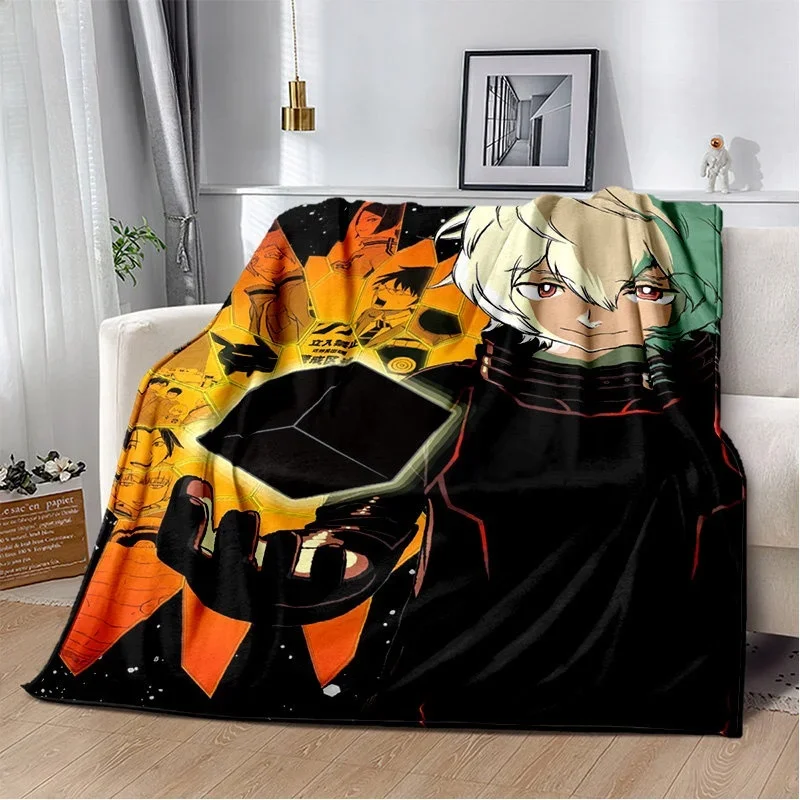 Yūma Kuga Black Block Anime World Trigger Cartoon Soft Blanket